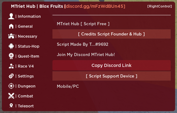 MTriet Hub : NEW Blox Fruits Update 20 SCRIPTS HACK!