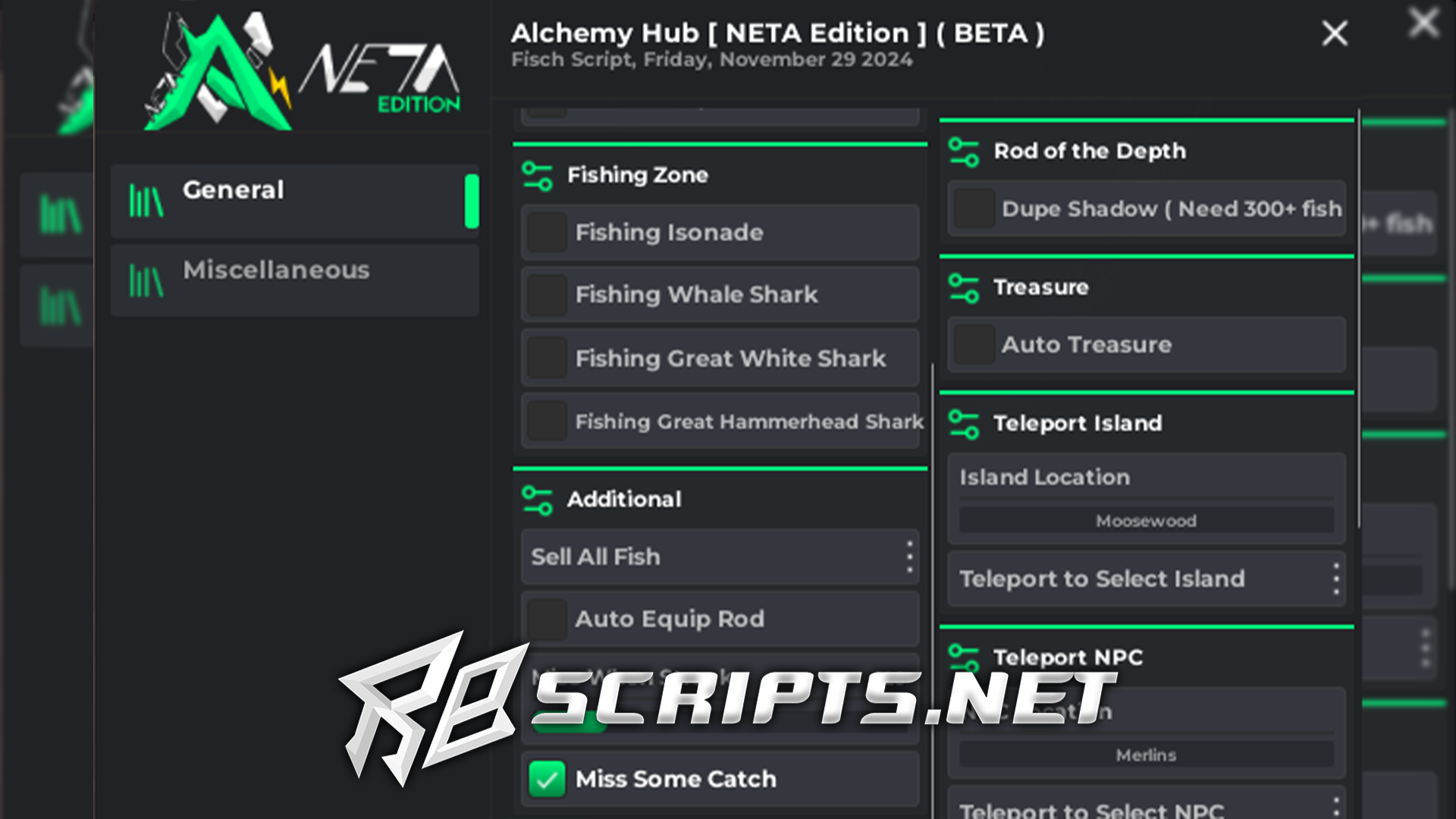 ALCHEMY HUB – FISCH Script / HACK – DUPES ITEMS ROD OF THE DEPTHS – INF COINS!