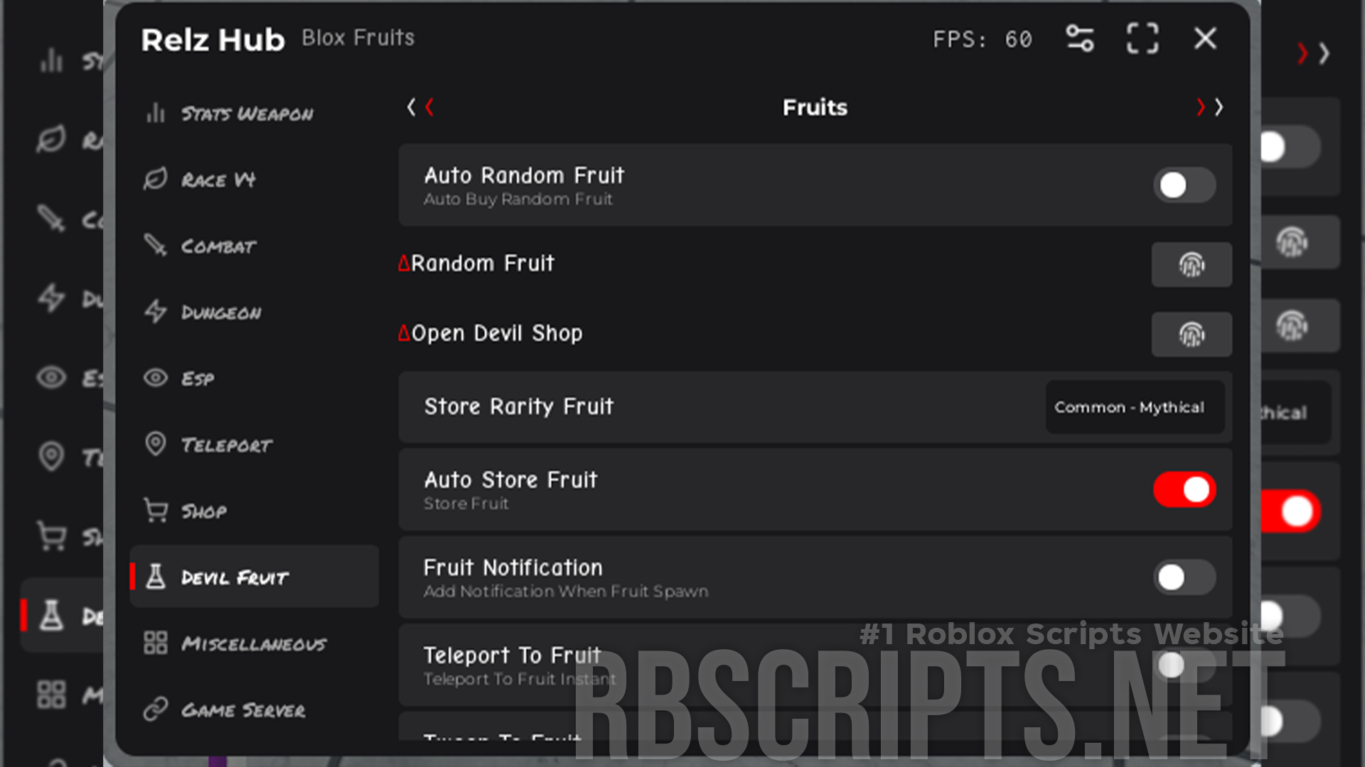 RELZ HUB – BLOX FRUITS SCRIPT : FASTEST AUTO FARM : AUTO RACE V4 : AUTO LEVIATHAN